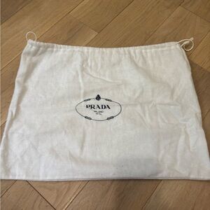 Prada Ivory Logo Dust Bag